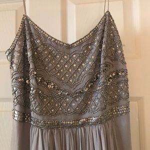 Adrianna Papell Silver Grey Dress